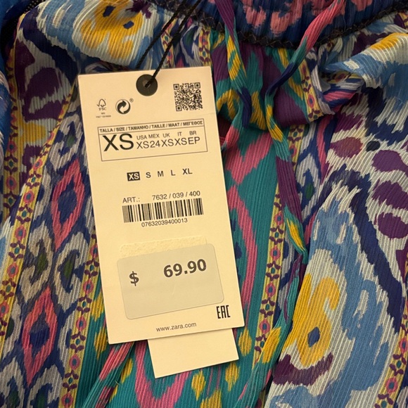 Zara Multicolor Abstract Skirt - Picture 2 of 2